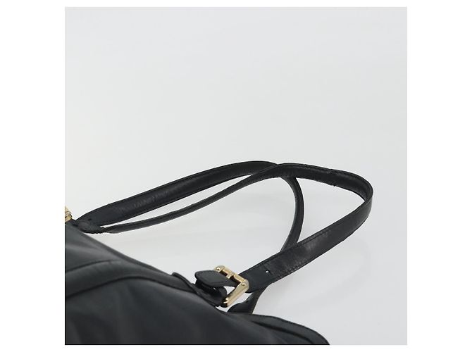 GUCCI Nuovo sacca Brit in pelle nera e oro 162094 Auth bs36279 Nero D'oro - vista 8