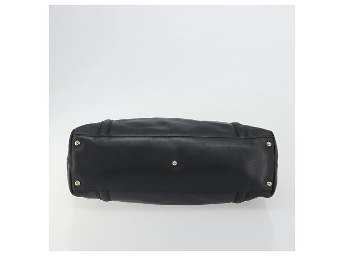 GUCCI Nuovo sacca Brit in pelle nera e oro 162094 Auth bs36279 Nero D'oro - vista 9