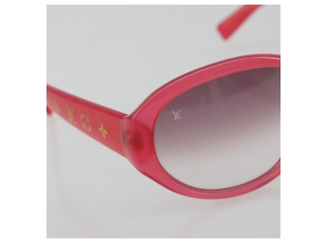 Gafas de sol LOUIS VUITTON Opsation de plástico Rojo Oro Z0078E LV Auth bs36332 Roja Dorado - vista 8