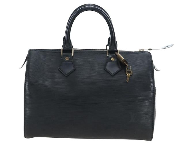LOUIS VUITTON Epi Speedy 25 Hand Bag Black M59042 LV Auth am12144V Nero - vista 2
