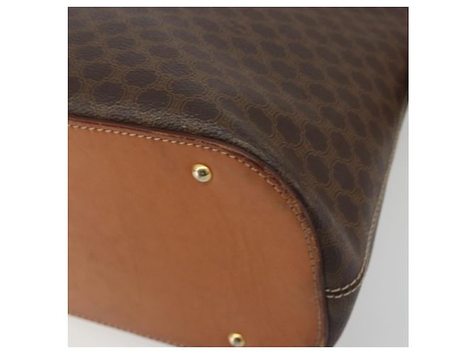 Céline CELINE Borsa Macadam in PVC e pelle 2way Marrone Tonalità Oro ep15452 - vista 12