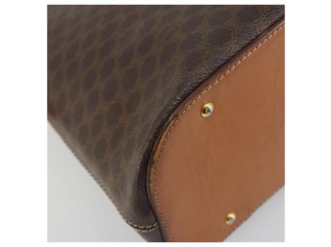 Céline CELINE Borsa Macadam in PVC e pelle 2way Marrone Tonalità Oro ep15452 - vista 15