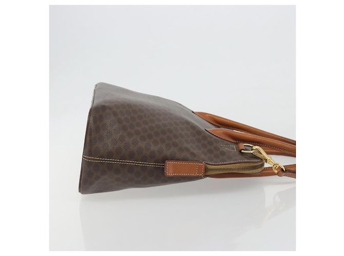 Céline CELINE Borsa Macadam in PVC e pelle 2way Marrone Tonalità Oro ep15452 - vista 4