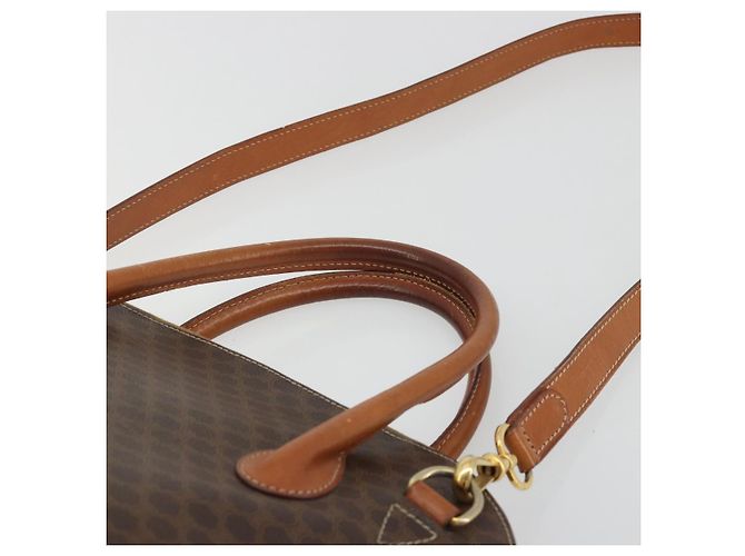 Céline CELINE Borsa Macadam in PVC e pelle 2way Marrone Tonalità Oro ep15452 - vista 8