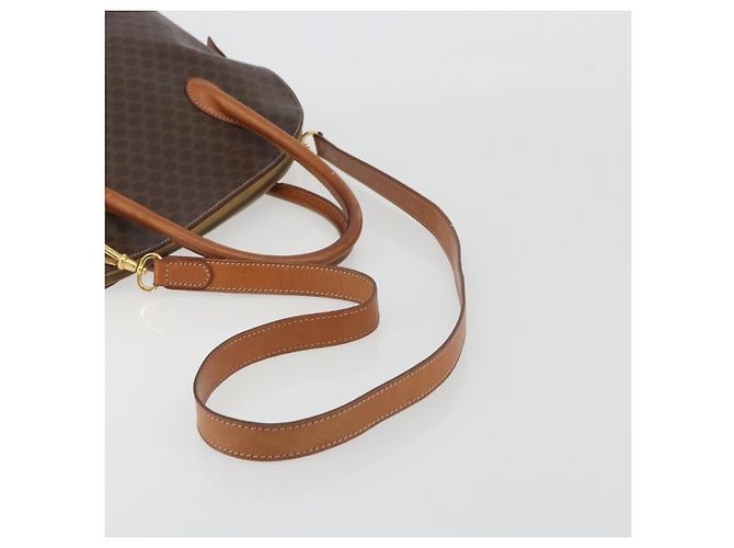 Céline CELINE Borsa Macadam in PVC e pelle 2way Marrone Tonalità Oro ep15452 - vista 9