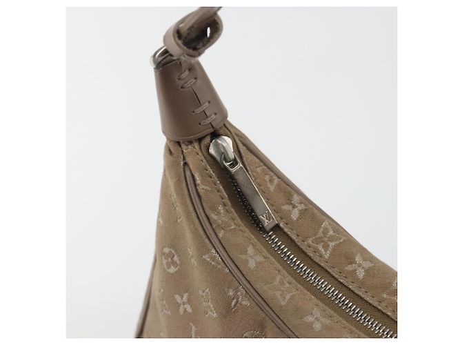 LOUIS VUITTON Borsa a mano Little Boulogne in raso Monogram Beige M92143 Auth 194553A - vista 10