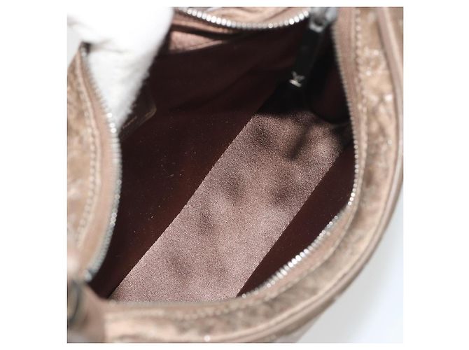 LOUIS VUITTON Borsa a mano Little Boulogne in raso Monogram Beige M92143 Auth 194553A - vista 11
