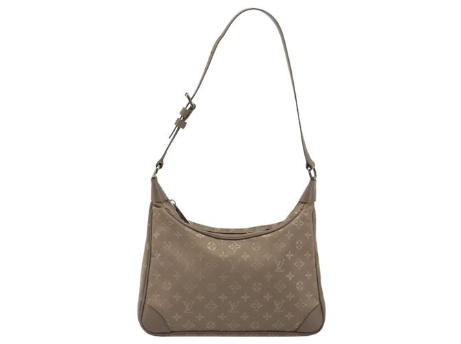 LOUIS VUITTON Borsa a mano Little Boulogne in raso Monogram Beige M92143 Auth 194553A - vista 13