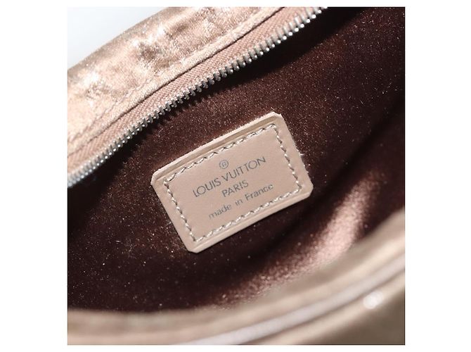 LOUIS VUITTON Borsa a mano Little Boulogne in raso Monogram Beige M92143 Auth 194553A - vista 17