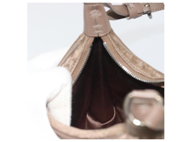 LOUIS VUITTON Borsa a mano Little Boulogne in raso Monogram Beige M92143 Auth 194553A - vista 19