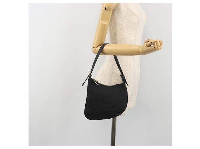 Borsa a Spalla FENDI Zucchino Canvas Marrone Scuro Argento Auth 193139V - vista 21