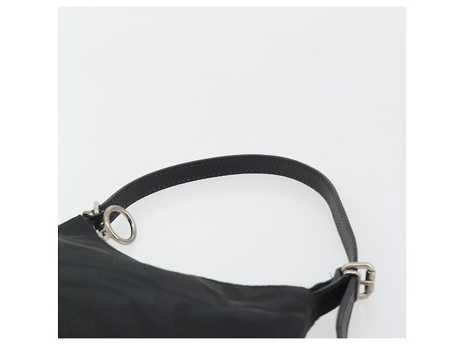 Borsa a Spalla FENDI Zucchino Canvas Marrone Scuro Argento Auth 193139V - vista 8