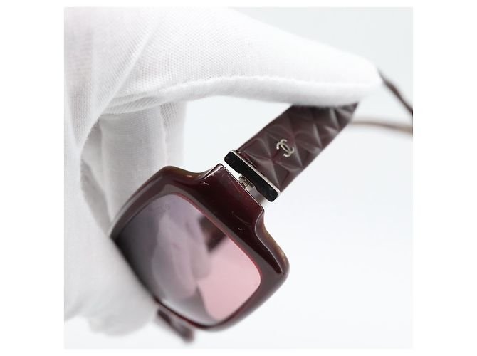 Gafas de sol CHANEL de plástico marrón CC Auth bs36339 Castaño - vista 10