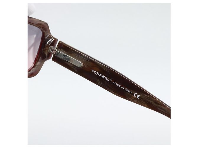 Gafas de sol CHANEL de plástico marrón CC Auth bs36339 Castaño - vista 13