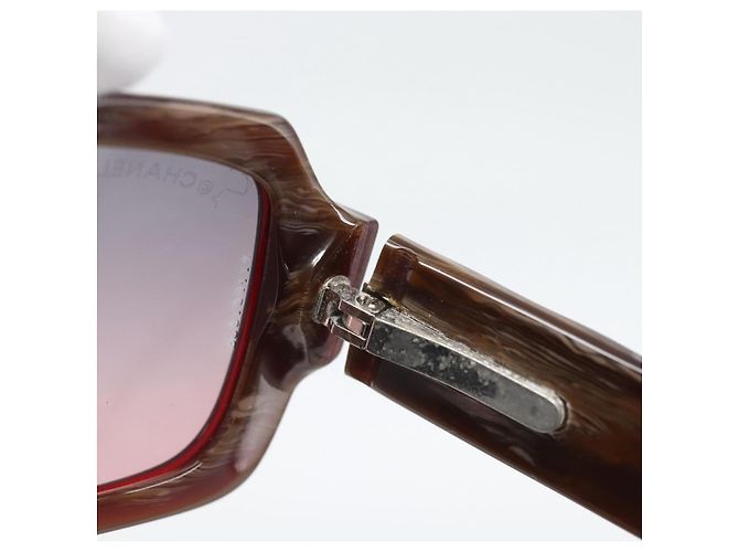 Gafas de sol CHANEL de plástico marrón CC Auth bs36339 Castaño - vista 14