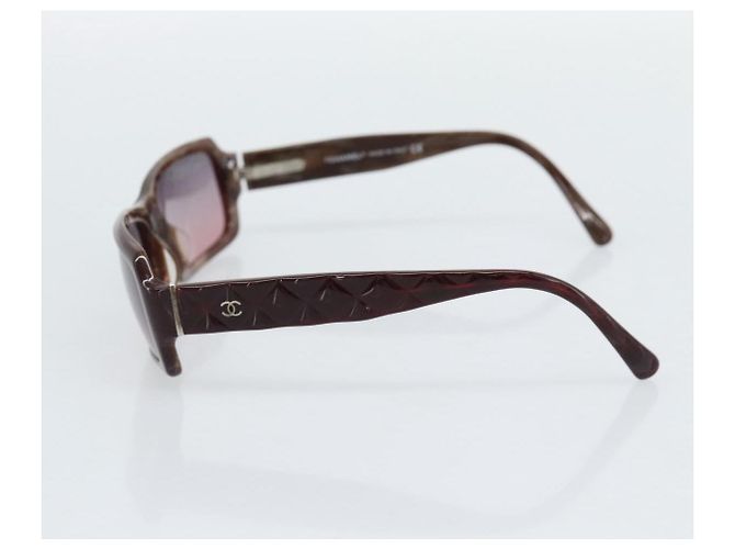 Gafas de sol CHANEL de plástico marrón CC Auth bs36339 Castaño - vista 6