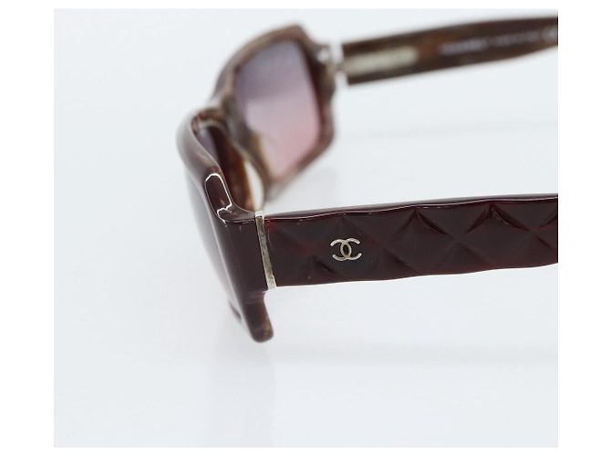 Gafas de sol CHANEL de plástico marrón CC Auth bs36339 Castaño - vista 7