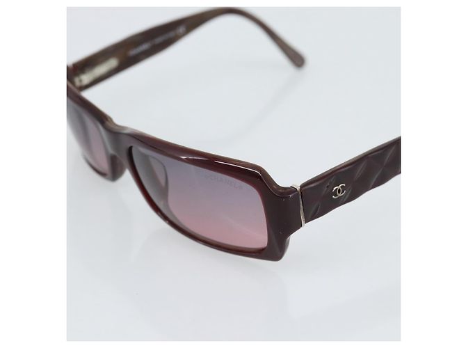 Gafas de sol CHANEL de plástico marrón CC Auth bs36339 Castaño - vista 9