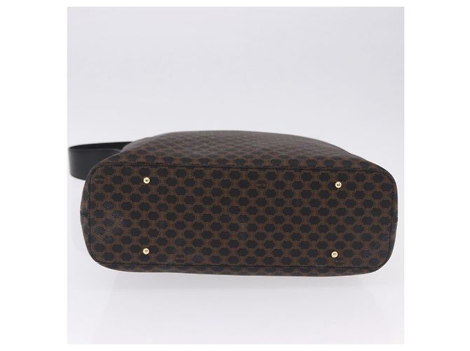 Céline CELINE Macadam Canvas Kreis Schultertasche PVC Schwarz Gold Authentisch am12198V Golden - Ansicht 9