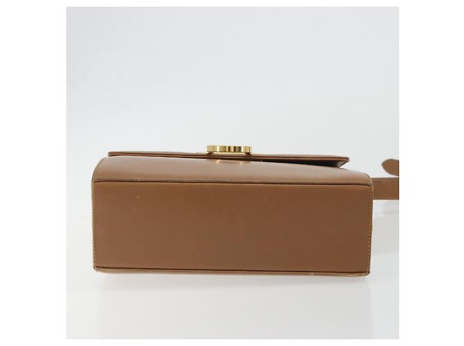 Salvatore Ferragamo Gancini Schultertasche Leder Braun Gold Auth 193110 Golden - Ansicht 9