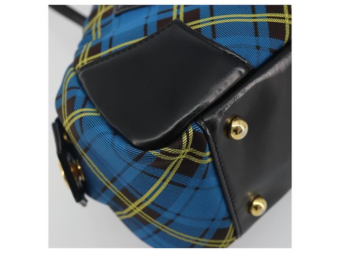 Borsa Vivienne Westwood in tela blu e oro Auth 194607A D'oro - vista 11