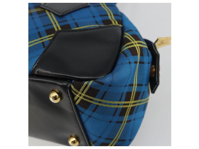 Borsa Vivienne Westwood in tela blu e oro Auth 194607A D'oro - vista 12