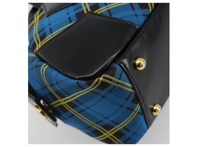 Borsa Vivienne Westwood in tela blu e oro Auth 194607A D'oro - vista 13