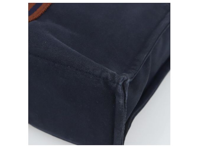 Hermès Borsa Fourre Tout MM HERMES in tela blu navy e argento Auth fm5406 - vista 10