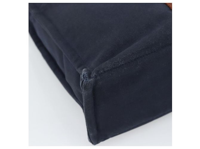 Hermès Borsa Fourre Tout MM HERMES in tela blu navy e argento Auth fm5406 - vista 13