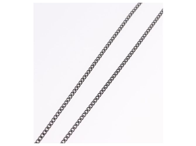 Collana CHANEL COCO Mark Stone in metallo argento CC Autentica yk20638M - vista 12