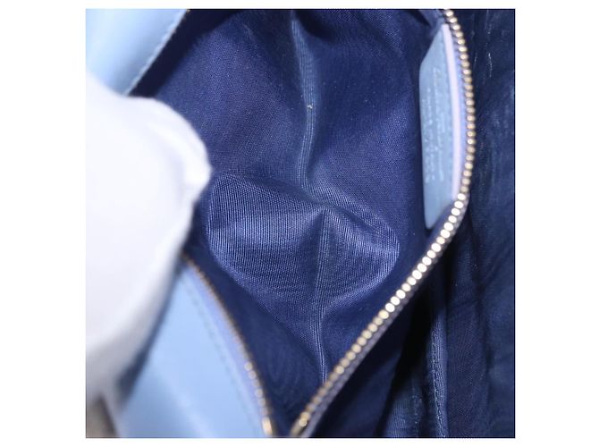 Borsa a Spalla Salvatore Ferragamo Vala Chain in Pelle Blu e Oro Autentica BA14158 D'oro - vista 21