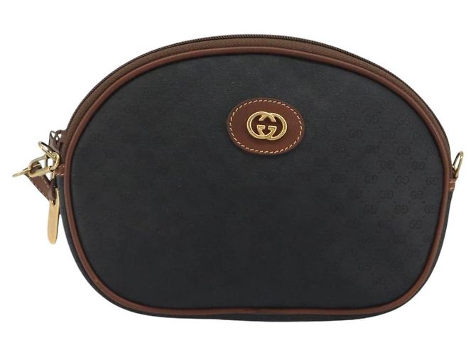 Borsa a Spalla GUCCI Micro GG Supreme Nera Oro 007 104 0013 Auth ep15607 Nero D'oro - vista 2