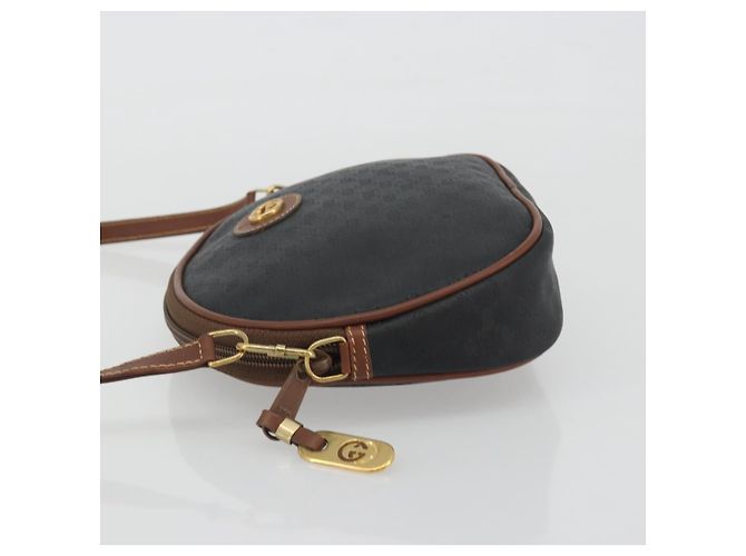 Borsa a Spalla GUCCI Micro GG Supreme Nera Oro 007 104 0013 Auth ep15607 Nero D'oro - vista 5