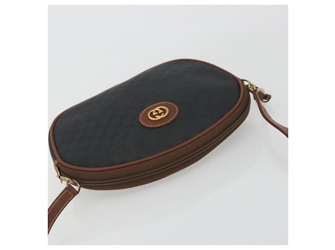 Borsa a Spalla GUCCI Micro GG Supreme Nera Oro 007 104 0013 Auth ep15607 Nero D'oro - vista 6