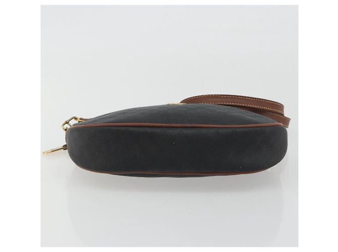 Borsa a Spalla GUCCI Micro GG Supreme Nera Oro 007 104 0013 Auth ep15607 Nero D'oro - vista 9