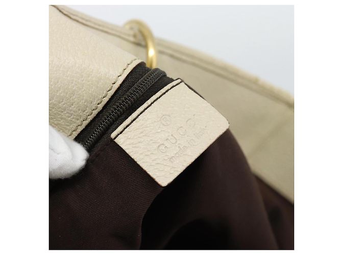 Borsa Tote GUCCI GG Canvas Beige Oro 120836 Auth BA14113 D'oro - vista 14