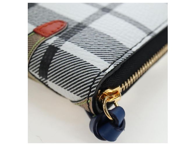 BURBERRY Christine Applique Round Wallet Leather Multicolor Gold Auth am12140V Multicolore D'oro - vista 12