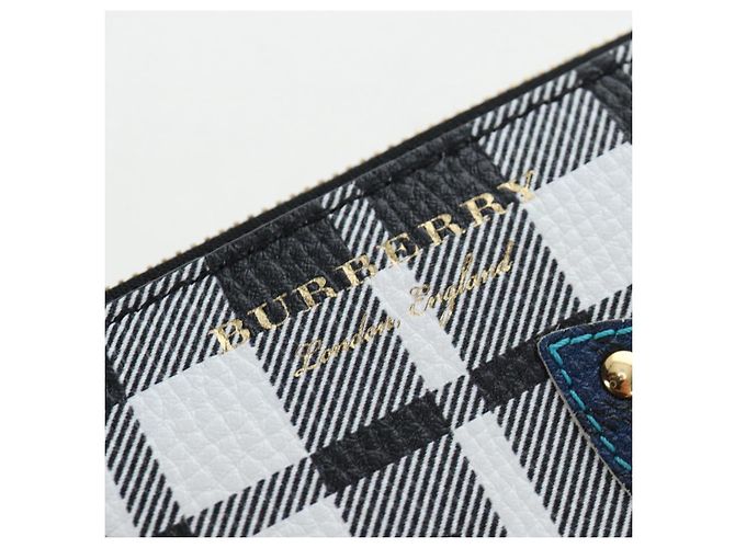 BURBERRY Christine Applique Round Wallet Leather Multicolor Gold Auth am12140V Multicolore D'oro - vista 14