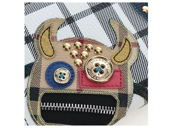 BURBERRY Christine Applique Round Wallet Leather Multicolor Gold Auth am12140V Multicolore D'oro - vista 15