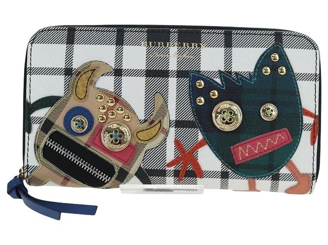 BURBERRY Christine Applique Round Wallet Leather Multicolor Gold Auth am12140V Multicolore D'oro - vista 2