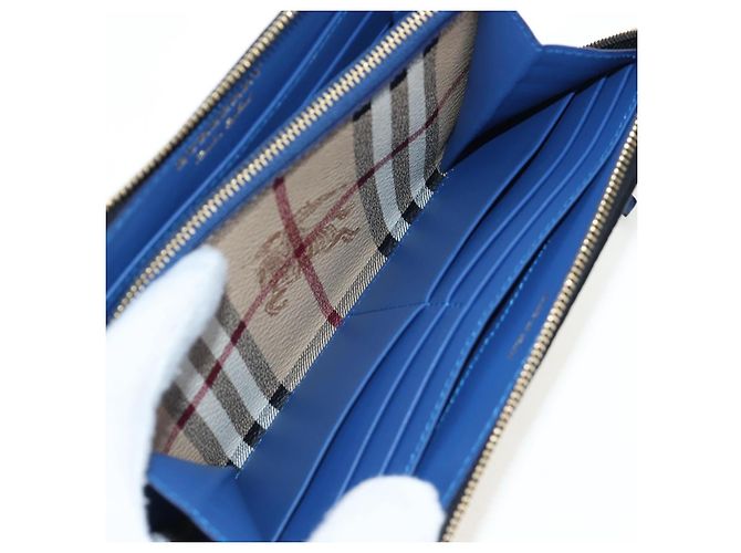 BURBERRY Christine Applique Round Wallet Leather Multicolor Gold Auth am12140V Multicolore D'oro - vista 20