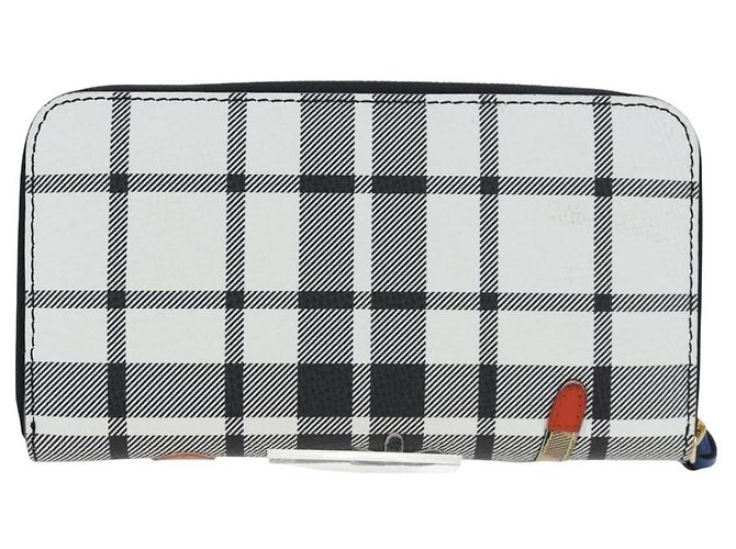 BURBERRY Christine Applique Round Wallet Leather Multicolor Gold Auth am12140V Multicolore D'oro - vista 3