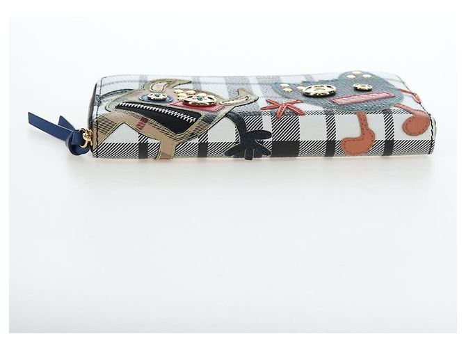 BURBERRY Christine Applique Round Wallet Leather Multicolor Gold Auth am12140V Multicolore D'oro - vista 8