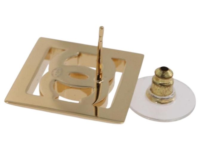Orecchini CHANEL Metallo Tonalità Oro White CC Auth ar14117M Bianco - vista 9