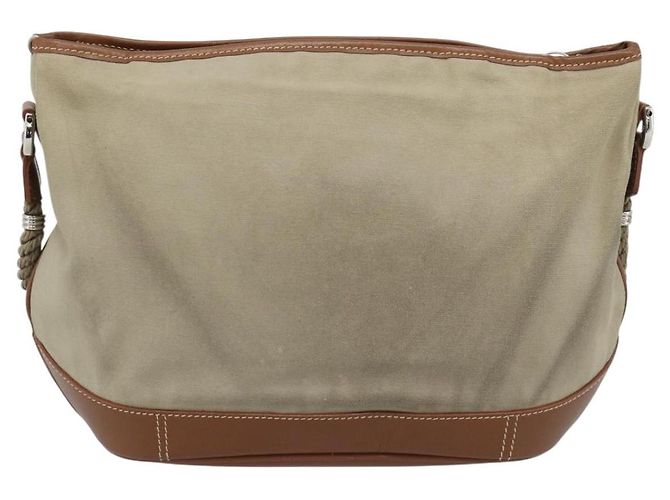 Borsa a Spalla GUCCI Tela Beige Argento 001 090 1130 Auth ep15290 - vista 3
