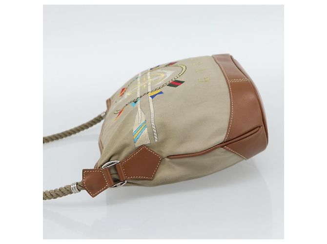 Borsa a Spalla GUCCI Tela Beige Argento 001 090 1130 Auth ep15290 - vista 4