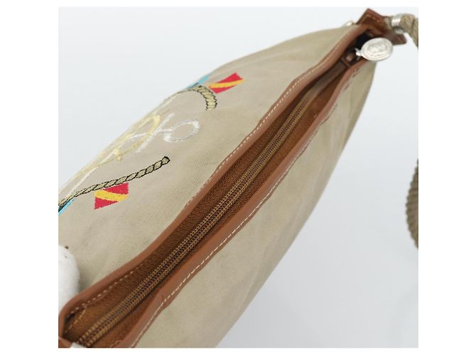 Borsa a Spalla GUCCI Tela Beige Argento 001 090 1130 Auth ep15290 - vista 6