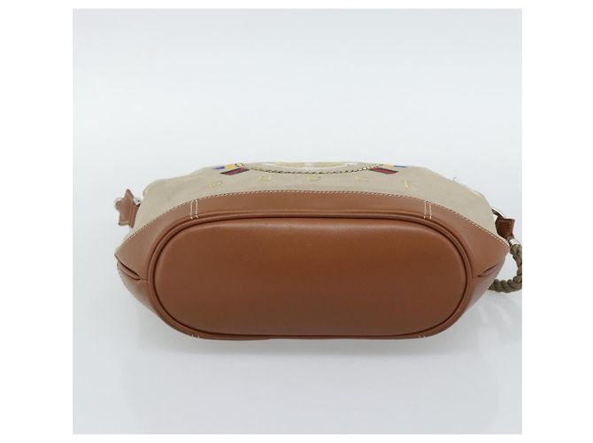 Borsa a Spalla GUCCI Tela Beige Argento 001 090 1130 Auth ep15290 - vista 9