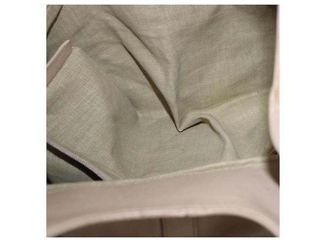 Bulgari Borsa Tote BVLGARI Chandra in pelle beige oro Auth BA14122 D'oro - vista 21