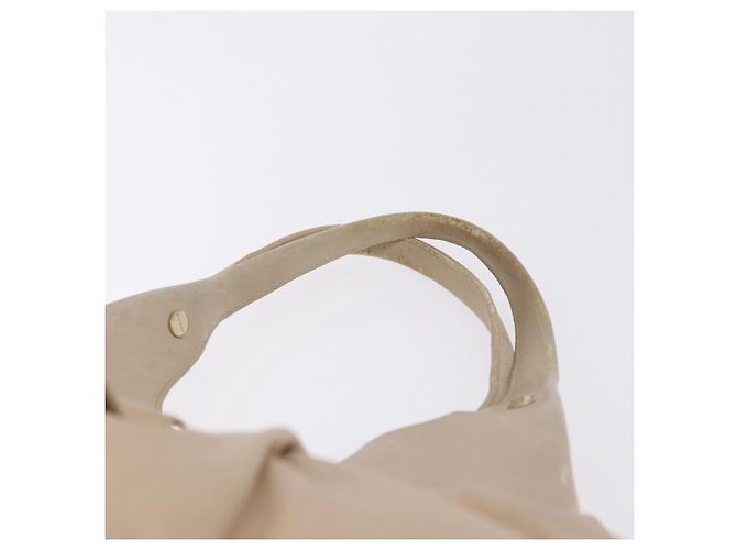 Bulgari Borsa Tote BVLGARI Chandra in pelle beige oro Auth BA14122 D'oro - vista 8